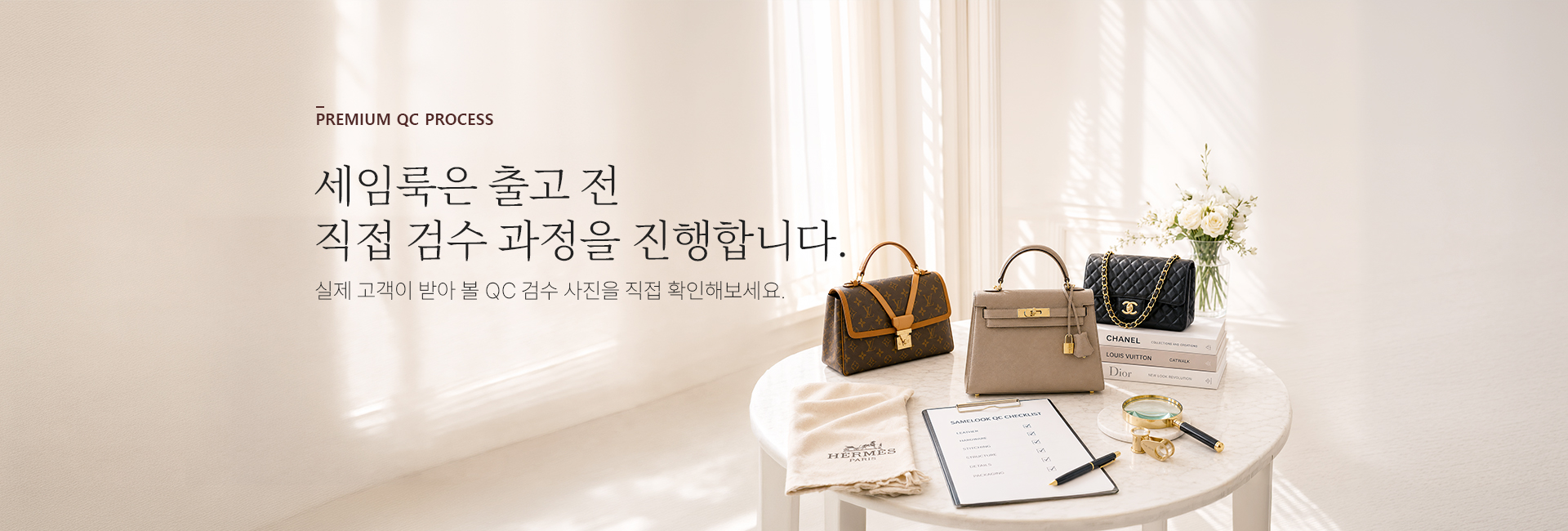  세임룩은 출고 전 직접 검수 과정을 진행합니다.